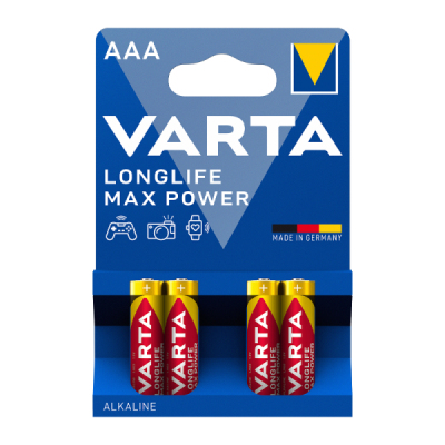 Батарейка Varta LONGLIFE MAX POWER (MAX TECH) LR03 AAA BL4 Alkaline 1.5V (4703) (4/40/200)
