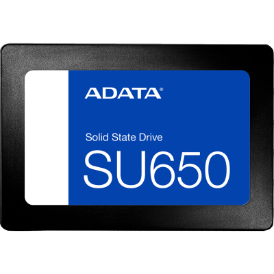 Твердотельный накопитель/ ADATA SSD Ultimate SU650, 512GB (RTS5735 + N48 / Realtek + Micron Nand Flash), 2.5" 7mm, SATA3, 3D TLC, R/W 520/450MB/s, IOPs 40 000/75 000, TBW 280, DWPD 0.5 (3 года) Bulk