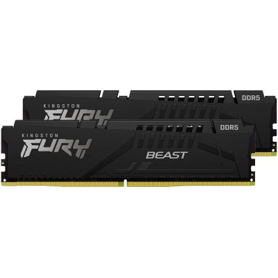 Память оперативная/ Kingston 16GB 5200MT/s DDR5 CL40 DIMM (Kit of 2) FURY Beast Black XMP