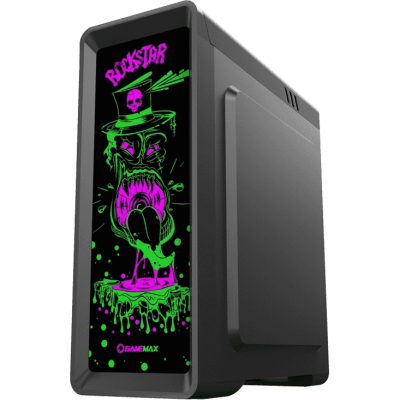 Компьютерный корпус, без блока питания ATX/ Gamemax RockStar 1 ATX case, black, w/o PSU, w/1xUSB3.0+1xUSB2.0, w/1x12cm ARGB GMX-12-CBB rear fan