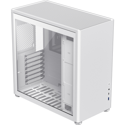 Компьютерный корпус mATX/ Gamemax Spark Full White mATX case, white, PSU, w/1xUSB3.0+1xType-C, 1xCombo Audio