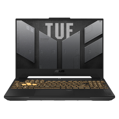 Ноутбук/ ASUS TUF F17 FX707ZU4-HX058 17.3"(1920x1080 (матовый, 144Hz) IPS)/Intel Core i7 12700H(2.3Ghz)/16384Mb/512PCISSDGb/noDVD/Ext:nVidia GeForce RTX4050(6144Mb)/Cam/BT/WiFi/90WHr/war 1y/2.6kg/Mecha Gray/DOS