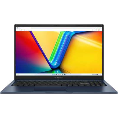 Ноутбук/ ASUS X1504ZA-BQ078W 15.6"(1920x1080 (матовый) IPS)/Intel Core i3 1215U(1.2Ghz)/8192Mb/256PCISSDGb/noDVD/Int:Intel UHD Graphics/Cam/BT/WiFi/42WHr/war 1y/1.7kg/Quiet Blue/Win11Home