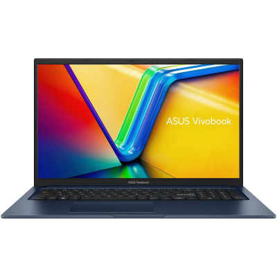 Ноутбук/ ASUS X1704VA-AU321 17.3"(1920x1080 (матовый) IPS)/Intel Core 5 120U(1.4Ghz)/16384Mb/1024PCISSDGb/noDVD/Int:Shared/Cam/BT/WiFi/50WHr/war 1y/2.1kg/Quiet Blue/DOS
