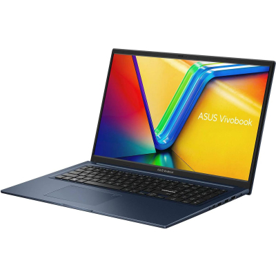 Ноутбук/ ASUS X1704VA-AU321 17.3"(1920x1080 (матовый) IPS)/Intel Core 5 120U(1.4Ghz)/16384Mb/1024PCISSDGb/noDVD/Int:Shared/Cam/BT/WiFi/50WHr/war 1y/2.1kg/Quiet Blue/DOS
