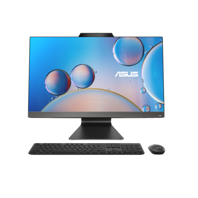 Моноблок/ ASUS F3402WFA-BPC0040 23.8"(1920x1080 (матовый) IPS)/AMD Ryzen 5 7520U(2.8Ghz)/8192Mb/512PCISSDGb/noDVD/Int:AMD Radeon/Cam/BT/WiFi/war 1y/5.4kg/Black/DOS + проводные KB+M, норм.ножка