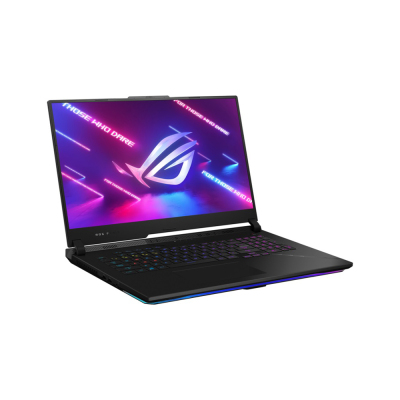 Ноутбук/ ASUS ROG Strix SCAR 17 G733PZV-LL111 17.3"(2560x1440 (матовый, 240Hz, 3ms) IPS)/AMD Ryzen 9 7945HX3D(2.3Ghz)/32768Mb/1024PCISSDGb/noDVD/Ext:nVidia GeForce RTX4080(12288Mb)/Cam/BT/WiFi/90WHr/war 1y/3kg/Off Black/DOS