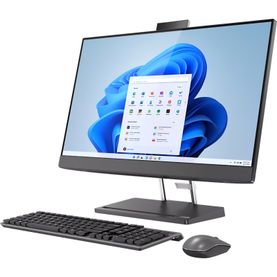 Моноблок/ Lenovo IdeaCentre AIO 5 27IAH7 27"(2560x1440 IPS)/Intel Core i5 13500H(2.6Ghz)/16384Mb/1024SSDGb/noDVD/Int:Intel Iris Xe Graphics/Cam/BT/WiFi/war 1y/9.55kg/storm grey/Win11Home + RU kbd, mouse USB