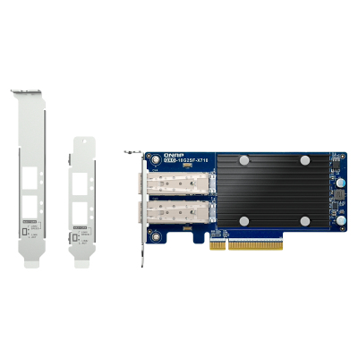 Сетевая карта/ QNAP QXG-10G2SF-X710 LAN Expansion Card, PCIe Gen3 x8, 2 x SFP+ ports (10Gbps/1Gbps)