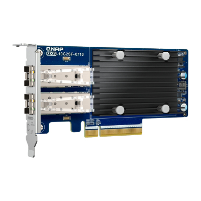 Сетевая карта/ QNAP QXG-10G2SF-X710 LAN Expansion Card, PCIe Gen3 x8, 2 x SFP+ ports (10Gbps/1Gbps)