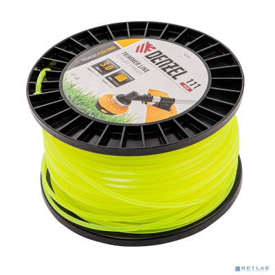 Denzel Леска для триммера квадрат, 3,0мм х 111м, на DIN катушке FLEX CORD [96294]