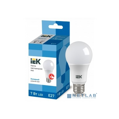 Iek LLE-A60-7-230-65-E27 Лампа светодиодная ECO A60 шар 7Вт 230В 6500К E27 IEK