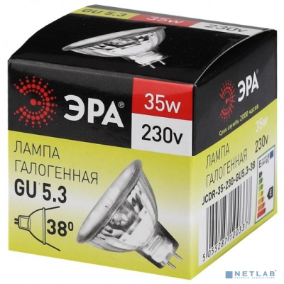 ЭРА C0027363 Лампа галогенная GU5.3-JCDR (MR16) -35W-230V-Cl [JCDR-35-230-GU5.3]