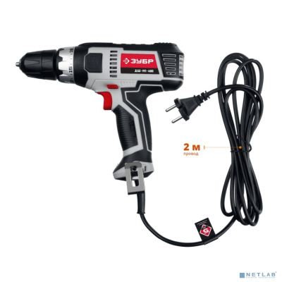 ЗУБР [ДШ-М1-400] дрель-шуруповерт сетевая {400 Вт, 0-750 об/мин}