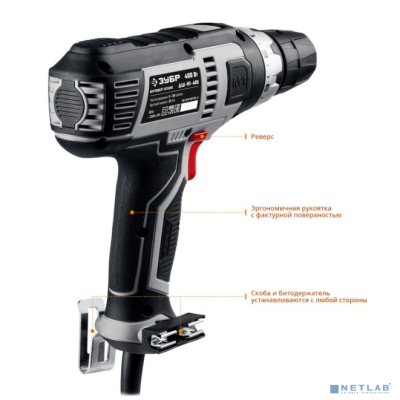 ЗУБР [ДШ-М1-400] дрель-шуруповерт сетевая {400 Вт, 0-750 об/мин}