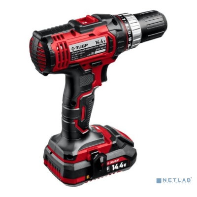 ЗУБР 14.4В, 1 АКБ, в кейсе, дрель-шуруповер. ДШЛ-145-21