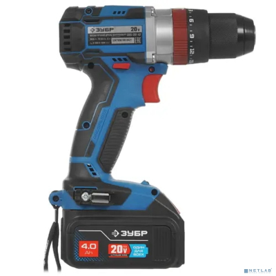 ЗУБР бесщеточная ударная дрель-шуруповерт, Профессионал {Т7, 20 В, 70 Н·м, 2 АКБ (4 А·ч), кейс} [DBS-201-42]