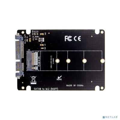 ORIENT C295S, Переходник NGFF (M.2) B-key SSD - SATA 2.5", тип 2230/2242/2260/2280, для подключения SSD M.2 SATA в отсек HDD 2.5" (30916)