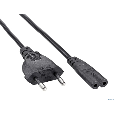 Telecom TE023-CU0.5-1.8M Кабель для аудио-видео техники IEC-320-C7, 2-pin 1,8m ,черный, медь