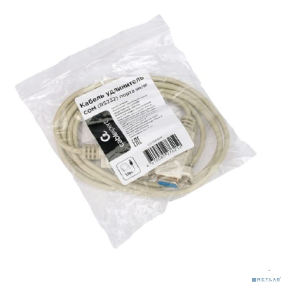 Кабель удлинитель Cablexpert COM (RS232) порта, 9M/9F, 1.8м, пакет (CC-133-6-N)