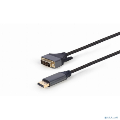Кабель DisplayPort Cablexpert, (20M)-DVI(25M) 4K, экранированный, 1.8 м, черный (CC-DPM-DVIM-4K-6)