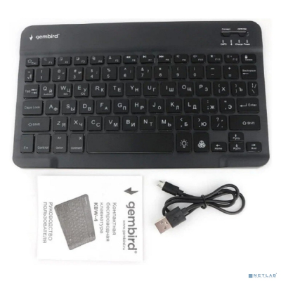Клавиатура беспроводная Gembird KBW-4N {78 кл., ножничный механизм, бесшумная}