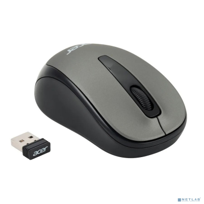 Acer OMR134 [ZL.MCEEE.01H] серый оптическая (1000dpi) беспроводная USB для ноутбука (2but)