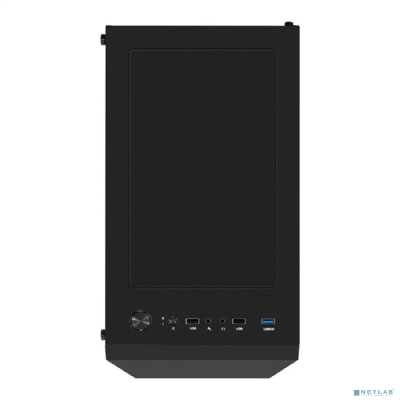 Exegate EX295765RUS Корпус Miditower ExeGate EVO-8227 (ATX, без БП, 2*USB+1*USB3.0+HD Audio, черный, 3 вент. с RGB подсветкой, боковая панель - закаленное стекло)