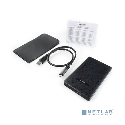 Gembird EE2-U3S-30P Внешний корпус 2.5" черный, USB 3.0, SATA, до 2 Тб, пластик