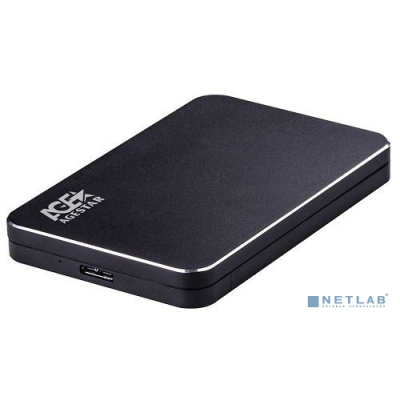 AgeStar 3UB2A18 (BLACK) USB 3.0 Внешний корпус 2.5" SATA , алюминий+пластик, черный