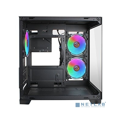 Ginzzu V390 RGB подсветка, контроллер CRC6, 3* 12R6 FAN 12CM RGB закаленное стекло 1*USB 3.0,1*USB 2.0, AU mATX