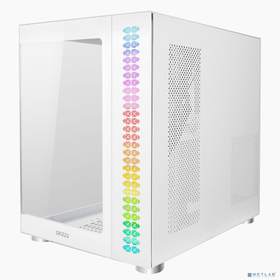 Ginzzu V580 RGB подсветка, закаленное стекло 1*USB 3.0,1*USB 2.0, AU Белый ATX