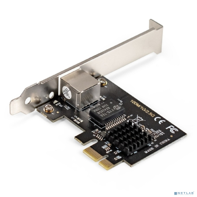 Exegate EX296212RUS Сетевой адаптер ExeGate EXE-251 (PCI-E x1 v2.0, 1xRJ45, UTP 100Mbps/1000Mbps/2.5Gbps RTL8125B)