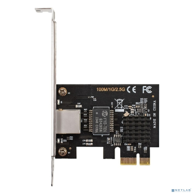 Exegate EX296212RUS Сетевой адаптер ExeGate EXE-251 (PCI-E x1 v2.0, 1xRJ45, UTP 100Mbps/1000Mbps/2.5Gbps RTL8125B)