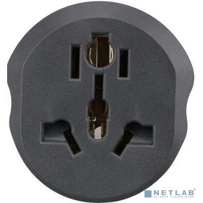 Адаптер-переходник 11626/20 (1 розетка) темно-серый [11626/20] (1860968)