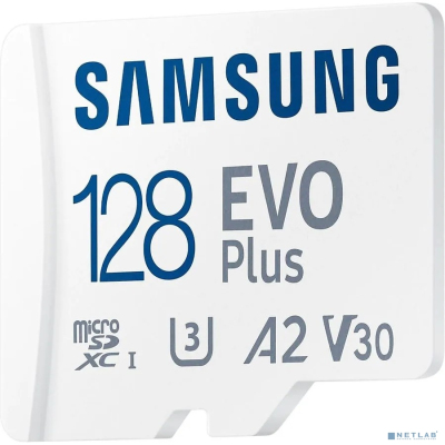 Micro SecureDigital 128GB Samsung EVO Plus Memory Card MB-MC128KA A2, Video Class 30, UHS Class 3 MB-MC128KA/APC/KR/AM