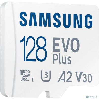 Micro SecureDigital 128GB Samsung EVO Plus Memory Card MB-MC128KA A2, Video Class 30, UHS Class 3 MB-MC128KA/APC/KR/AM