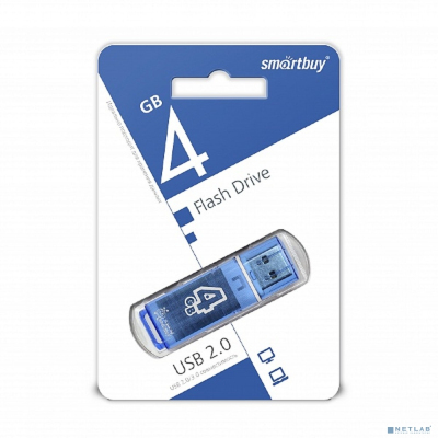 Smartbuy USB Drive 4GB Glossy series Blue (SB4GBGS-B)