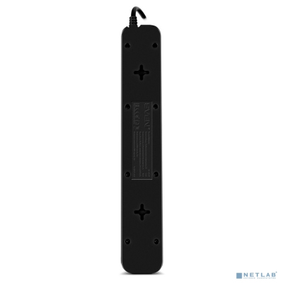 SVEN Фильтр SF-05LU 3.0 м (5 евро розеток,2*USB(2,4А)) , черный, цветная коробка [SV-018849]