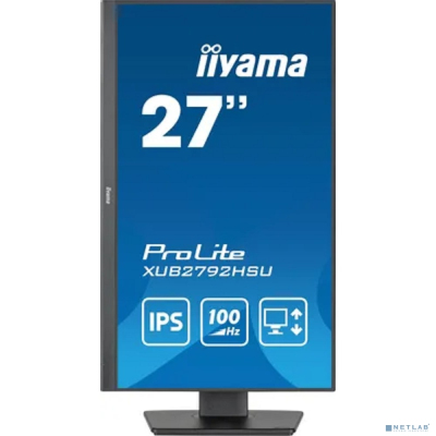 LCD IIYAMA 27'' XUB2792HSU-B6 {IPS 1920x1080 115Hz 0.4ms 250cd HDMI DisplayPort USB M/M HAS Pivot}