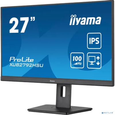 LCD IIYAMA 27'' XUB2792HSU-B6 {IPS 1920x1080 115Hz 0.4ms 250cd HDMI DisplayPort USB M/M HAS Pivot}