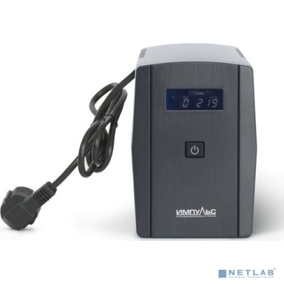 Импульс ИБП Юниор Смарт 1000 {1000/600 ВА/Вт, LED, USB, SCHUKOx2} черный {JS10114}