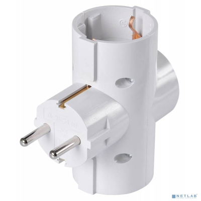 BURO Сетевой разветвитель 3 розетки (BU-PS3TG-W), белый (пакет ПЭ) {352738}