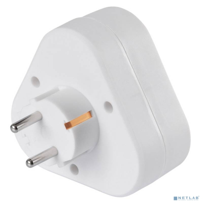 BURO Сетевой разветвитель 3 розетки (BU-PS3VG-W), белый (пакет ПЭ) {475343}