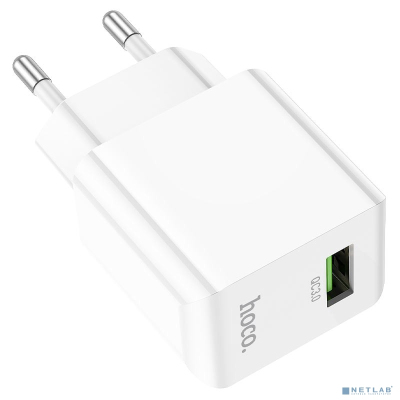 HOCO HC-66854 C98A/ Сетевое ЗУ/ QC 3.0/ 1 USB/ Выход: 5V_9V_12V, 18W/ White