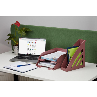 Лоток вертикальный Комус Ницца 90мм бордовый