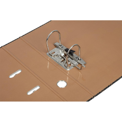 Папка-регистратор КОМУС Art Deco черный, карт., матов.лам., УФ-лак, 75мм