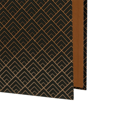 Папка-регистратор КОМУС Art Deco черный, карт., матов.лам., УФ-лак, 75мм