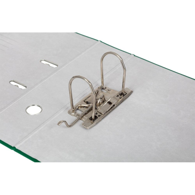 Папка-регистратор с арочн.мех.Комус Экономи 80мм,зелая,ПБП1,карм.кор,мет.уг