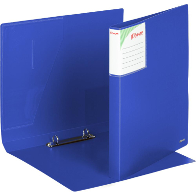 Папка на 2-х кольцах Комус Шелк 25мм синяя